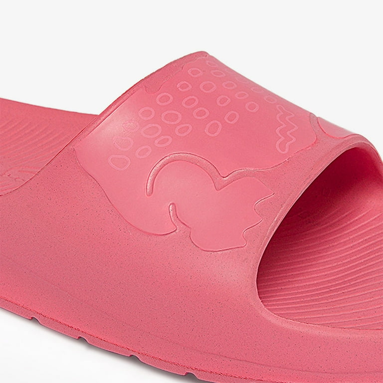 Lacoste on sale slides pink