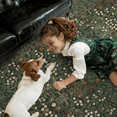 thumbnail image 2 of Area Rug 9x12, Machine Washable Non Slip Stain Resistant Soft Vintage Floral Rug, for Living Room, Bedroom, Dining Room, Soft Low Pile Large Carpet-Green, 2 of 11