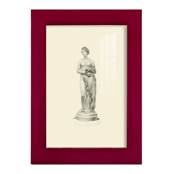 Classical Statuary I -Framed Print w/glass-Cherry Red