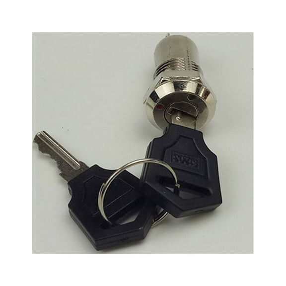 Niceauty HeavyDuty Metal Electrical Keyed Lock for Garage Door Opener with 2 Reversible Keys Silver 1 Pack