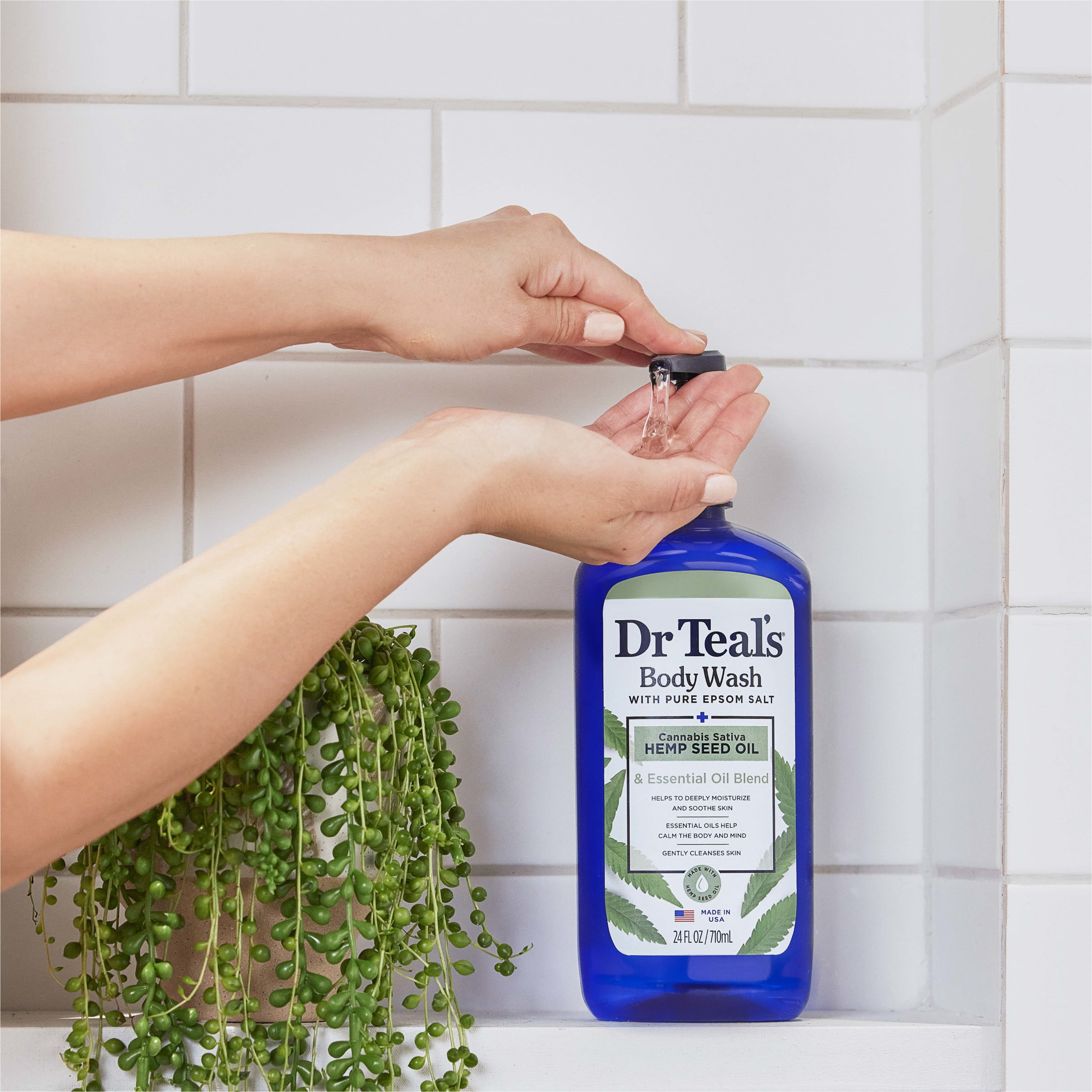 Dr Teal's Body Wash, Cannabis Sativa Hemp Seed Oil, 24 fl oz