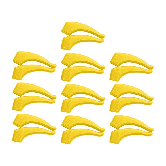 20pcs Anti Slip Eyeglass Grip Ear Hook Eyewear Temple Tip Holder Comfortable Yellow