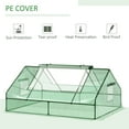 thumbnail image 3 of Outsunny 71" x 55" x 32" Mini Tunnel Greenhouse, Garden Planting Shed, Outdoor Flower Planter Warm House with Zipper Windows and Door, Green, 3 of 9