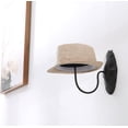 thumbnail image 1 of Decorative Black Metal Vintage Style Wall Mounted Entryway Hat Cap Rack Wig Rack Hanger Display, 1 of 4