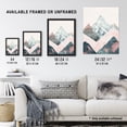 thumbnail image 3 of Artery8 Abstract Baby Pink Blue Snowcapped Mountain Range Living Room Unframed Wall Art Print Poster Home Decor Premium, 3 of 5