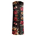 thumbnail image 5 of SMihono Robe Maxi Bohème d'Été pour Femmes Grande Taille Mode Féminine Col Rond Sans Manches Robe Imprimée Chandail Plage Robe d'Été, 5 of 5