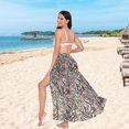 thumbnail image 5 of Women Sarong Wraps Butterflies on Zebra Stripes Swimsuit Beach Pareo Bikini Coverups Skirt M, 5 of 7