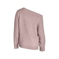 thumbnail image 6 of XPMWRP Women's One Shoulder Fall Sweaters Batwing Sleeve Textured Knit Tops Oversized Off The Shoulder Solid Color Pullover Sweater Pink M, 6 of 9