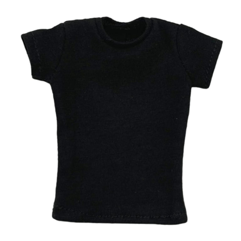 1/12 Scale Female Action Figure Clothes Tshirt + Pants for 1:12 6inch  Female TBL Action Figure Doll Clothes (Black)