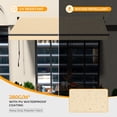 thumbnail image 3 of HOMEDEMO 13x8.2 Retractable Awning for Patio, Manual Awnings, Sunshade Shelter Crank Handle, UV & Water-Resistant Polyester Cover and Aluminum Frame for Balcony, Yard, Outdoor Deck, Beige, 3 of 7