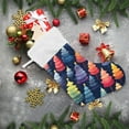thumbnail image 6 of Haosy Christmas Stockings for Christmas Tree Fireplace Family Holiday Party 18 inch Colorful Christmas Tree, 6 of 8