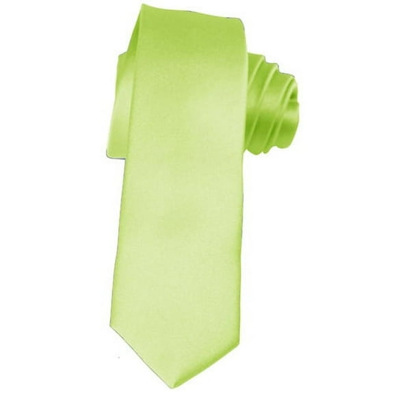 Skinny Pear Green Ties by 2 Inch Solid Mens Neckties