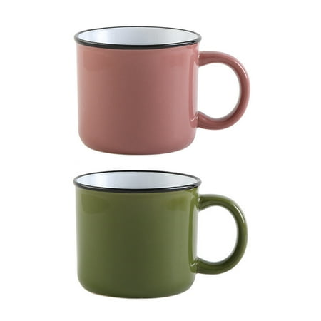 

Frcolor Enamel Mug Cup Camping Mugs Coffee Cups Drinking Tea Tin Metal Enamelware Vintage Travel Water Outdoor Camp Espresso