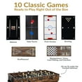 thumbnail image 4 of Sunnydaze 10-in-1 Multi-Game Table, Dark Wood Look, 4 of 12