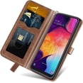 thumbnail image 4 of Compatible with Samsung Galaxy A20 Wallet Case Women Leather Flip with Wrist Strap Kickstand Magnetic Shockproof with Card Holder Protective Case for Samsung Galaxy A20 / A30 Life Tree Brown, 4 of 14