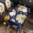 thumbnail image 2 of Pioneer Flower Floral Print Pattern Rectangle Tablecloth 60"x120",Waterproof Polyester Rectangle Table Cloth, Wipeable Spillproof Polyester Tablecloth for Dining, Camping, Indoor and Outdoor, 2 of 6