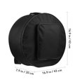 thumbnail image 2 of COOPHYA Sac pour Caisse Claire Ronde en Nylon Robuste avec Fermeture Éclair Fluide Noir, 2 of 5