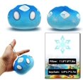 thumbnail image 2 of 2PC Fire Slime Plush Pillow with Keychain, Slime Stuffed Animal Toys, Ice, 2 of 6