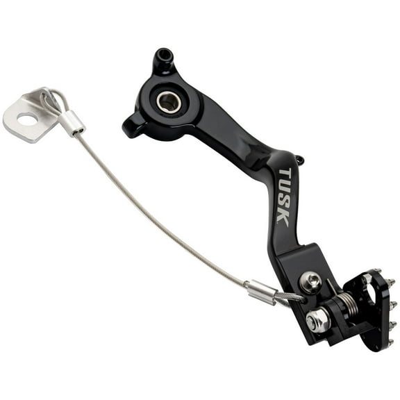 Tusk L33-5012BK Aluminum Brake Pedal Black Tip