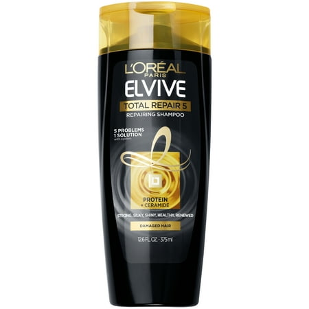 L'Oreal Paris Elvive Total Repair 5 Repairing Shampoo for Damaged Hair, 12.6 fl. (Paula Begoun Best Shampoo)