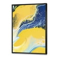 thumbnail image 4 of Abstract Composition In Blue and Yellow VII 12 in x 20 in Framed Painting Canvas Art Print, by Designart, 4 of 5