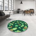 thumbnail image 4 of Ahgly Company Machine Washable Indoor Rectangle Transitional Dark Forest Green Area Rugs, 8' x 12', 4 of 7