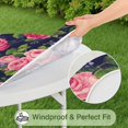thumbnail image 5 of Pioneer Flower Floral Print Pattern Round Fitted Tablecloth with Elastic Edge,Dining Table Cover Waterproof,Outdoor Round Tablecloth for Camping,Dining,Indoor and Outdoor, 5 of 7