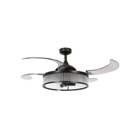 48 in.  Corbelle with Smoke Blades Ceiling Fan, Antique Black