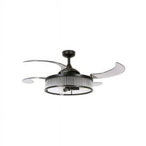 48 in. Corbelle with Smoke Blades Ceiling Fan, Antique Black