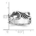 thumbnail image 5 of Sterling Silver Polished & Antiqued Curved Design Ring, 5 of 5