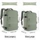 thumbnail image 2 of Mochila de viaje coowoz Large-L impermeable para mujer/hombre gris, 2 of 7