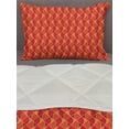 thumbnail image 3 of Abstract Comforter & Sham Bedding Set, Retro Funky Diagonal Straight Composed as Vertical Wavy Streaks, 3 pcs Duvet Set Microfiber Filling Quilt, 5 Sizes, Vermilion Maroon and Mustard, by Ambesonne, 3 of 4