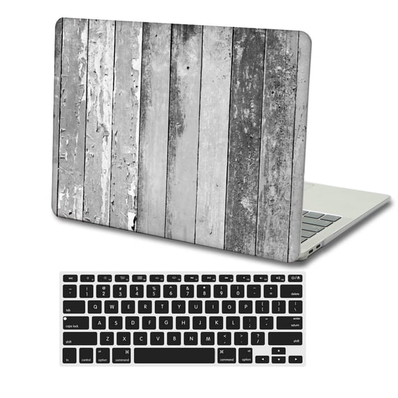 KSK KAISHEK Compatible with MacBook Pro 15 inchs Case 2016 2017 2018 2019 Released Model A1707 A1990, Plastic Hard Shell Cover + Black Keyboard Cover, Wood grain A 101