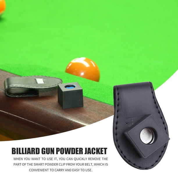 Magnético 8 bolas Snooker Cue soporte para tiza accesorios de billar (negro)