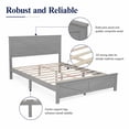 thumbnail image 2 of Miniyam Queen Bed with Barn Door Headboard and Footboard, Farmhouse Wood Platform Bed Frame, Gray, 2 of 7