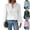 White, variant on HAJWOH Womens Tops Dot Boho Long Sleeve Shirts V Neck Casual Chiffon Blouses Flowy Lace Hem Cute Clothing Trendy 2026