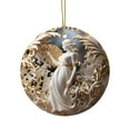 thumbnail image 2 of Colgante de acrílico con diseño de árbol de Navidad en relieve europeo para coche, decoración interior, colgante de árbol de acrílico, adorno festivo para coche, para dormitorio, marco de, 2 of 6