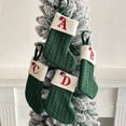 thumbnail image 3 of Christmas Stocking Monogram Embroidered Initial Cable Knit Red Christmas Holiday Stocking, 3 of 6