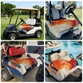 thumbnail image 6 of Golf Cart Seat Covers for 2 Seater,Orange Red Brown Microfiber Cart Seat Towel Blanket,Abstract Modern Oil Painting Street Art Absorbent NonSlip Bench Seats Protector for Golf Course 51"x31", 6 of 9