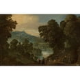 thumbnail image 2 of Adriaen van Stalbemt 24x17 Gold Ornate Framed and Double Matted Museum Art Print Titled - Countryside Landscape with Staffage (C. 1610-1615), 2 of 4