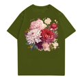 thumbnail image 2 of NAMTYQX Cute Summer Tops for Women Crew Neck Stretch Loose Fit Oversized mit Print Print Casual Short Sleeve Cool Womens Tops Casual Army Green Size XL, 2 of 4