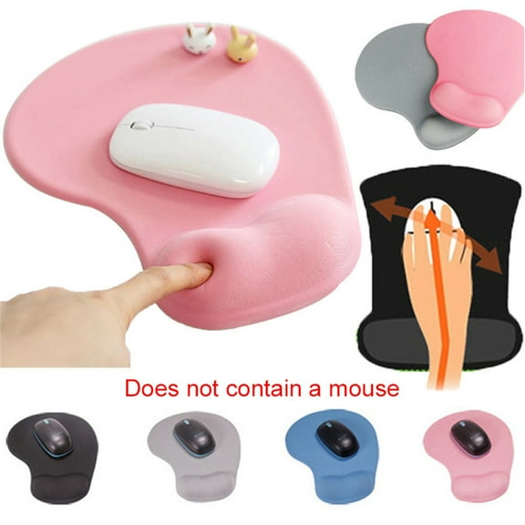 Yesbay Soft Silicone Non-Slip Wrist Support Mouse Pad Mice Mat for PC Laptop,Pink