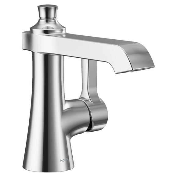 Moen S6981 Flara One-Handle Single Hole Bathroom Faucet with Drain Assembly, Chrome