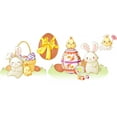 thumbnail image 2 of Easter Bunny and Chiken Wall Decal by Wallmonkeys Peel and Stick Graphic (18 in W x 8 in H) WM261538, 2 of 4