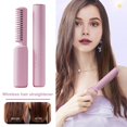 thumbnail image 3 of Ettsollp Hair Straightener Brush 3 Temperatures Fast Heating Type-C Rechargeable Cordless Negative Ions Hot Brush Electric Curly Hair Styling Comb, 3 of 8