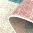 thumbnail image 3 of Ladole Rugs Blue Pink Turquoise Indoor Modern Area Rug Mat Carpet Runner for Living Bed room Entry way Patio Small Medium Large Non Slip Skid Size 3x5. 4x6 5 x 8 7 x 10, 9 by 12 11 feet ft, 3 of 4