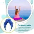 thumbnail image 3 of Turban 2 Layers Knot Muslim Hijab Stylish Spiral Cover Beanie Wide Head Wrap Fashion Caps Bonnet Styling Accessories Royal blue, 3 of 7