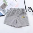 thumbnail image 2 of KPOPLK Toddler Baby Boy Cotton Shorts Kids Casual Shorts Pull-on Shorts Soft Baby Boy Elastic Waist Shorts for Summer 6 9 12 18 Months 2T 3T 4T 5T Size 4-5 Years,Grey, 2 of 7