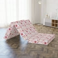 thumbnail image 4 of Floral Foldable Mattress, Assorted Spring Botany Items, 74.8" x 39.4", Pink Pink, by Ambesonne, 4 of 4