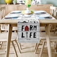 thumbnail image 2 of Table Runner Dresser Scarves 72 Inch Long, Rustic Farm Barn Windmill Animal Linen Dining Table Runners Retro Wood Boards Tabletop Scarf for Wedding Holiday Party Kitchen, 2 of 7